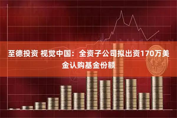 至德投资 视觉中国：全资子公司拟出资170万美金认购基金份额